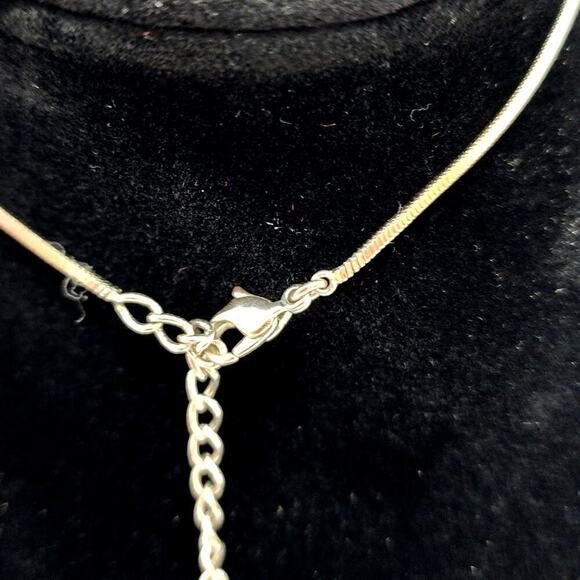 CHRISTIAN DIOR #2 Trotter Necklace Pink/Silver Tone Metal - Picture 7 of 9